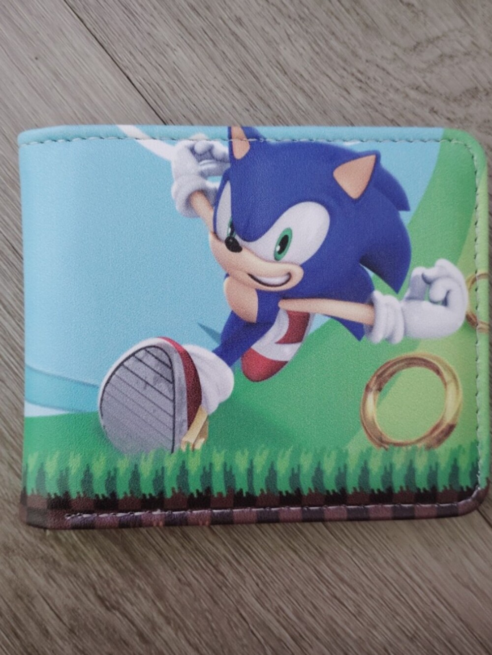 New Sonic the hedgehog anime manga leather wallet